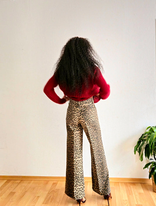 Jean Paul imprimé léopard palazzo