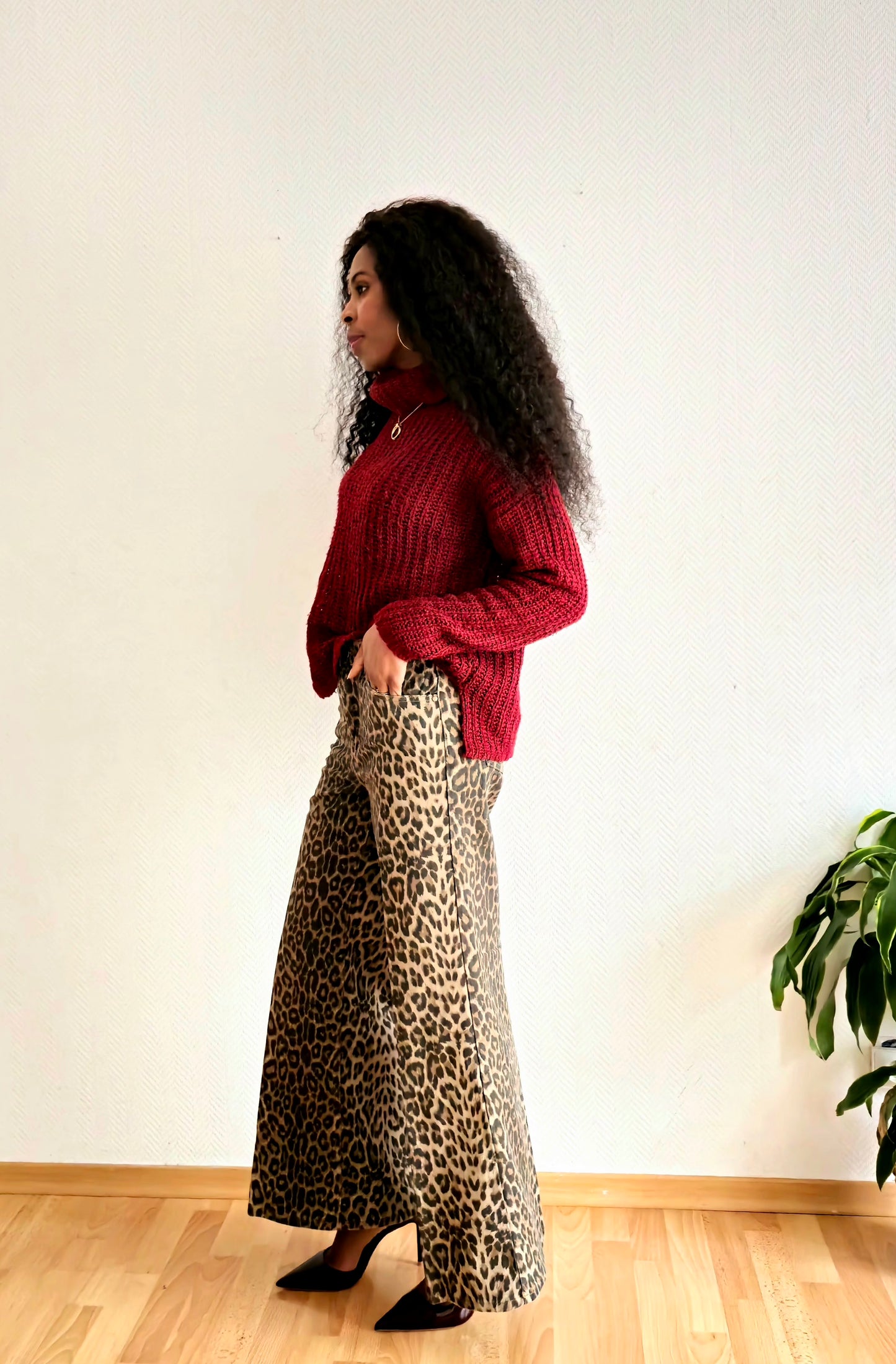 Jean Paul imprimé léopard palazzo