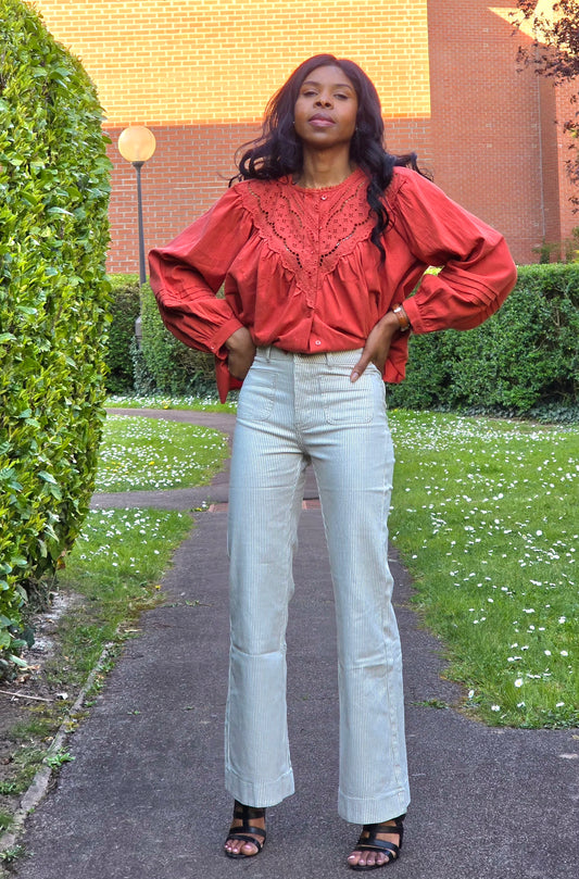 Jean taille Hélène rayé