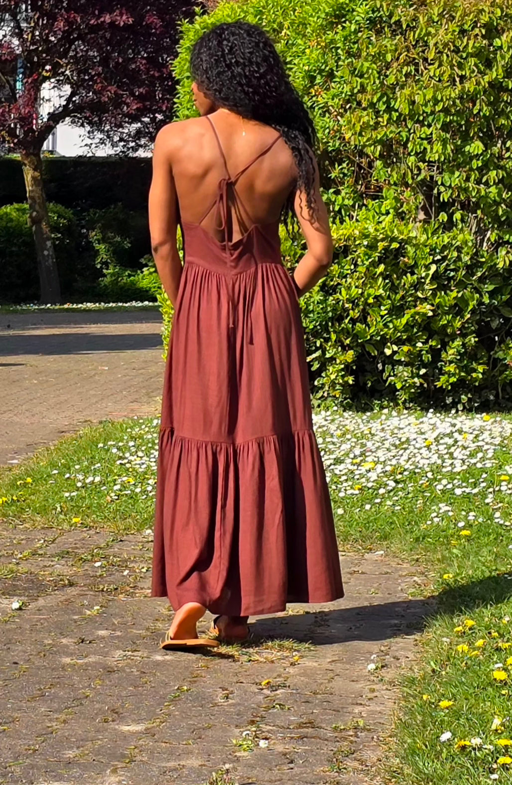 Longue robe à brettelle Inès