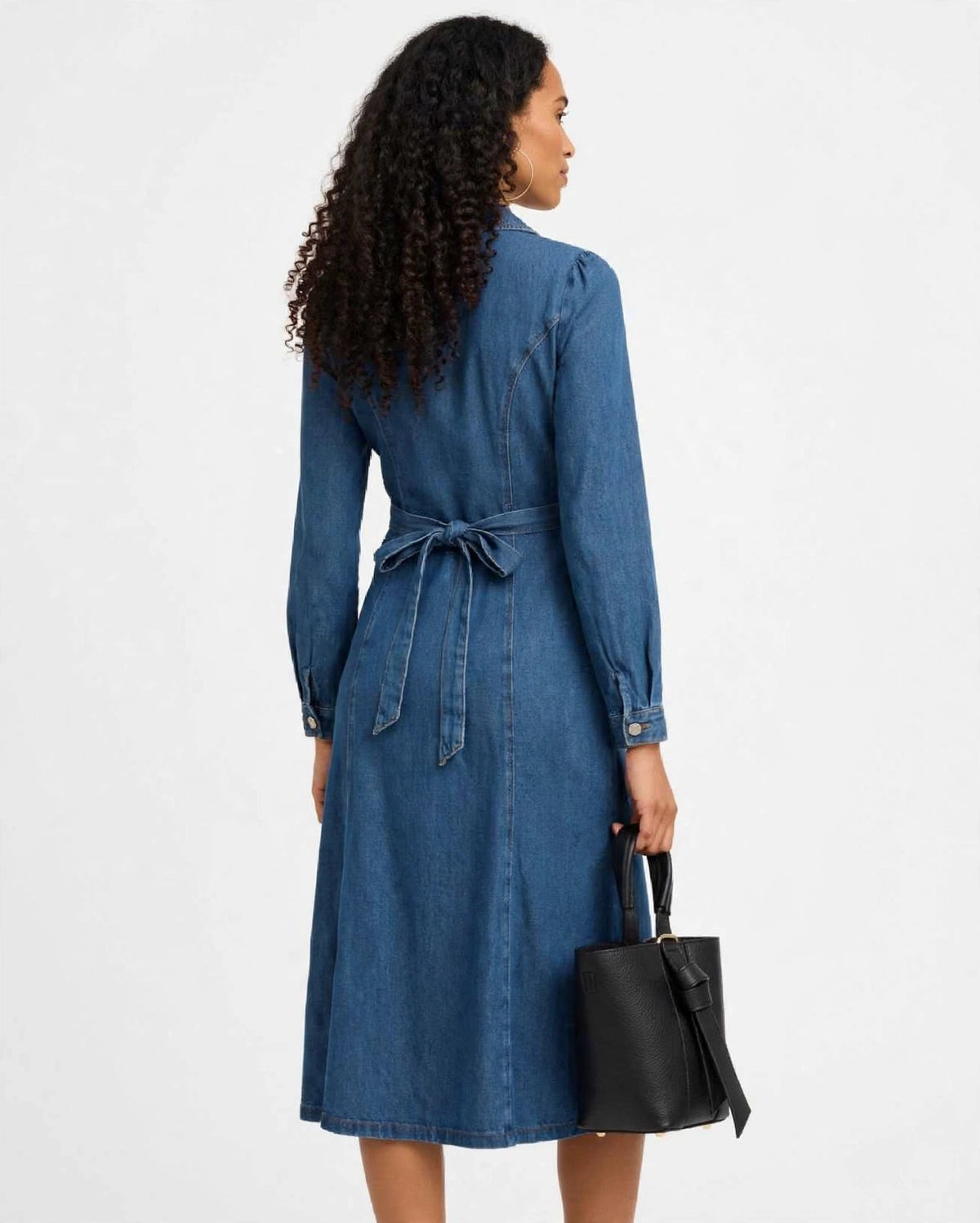 Robe Midi MASA en Jean avec Ceinture