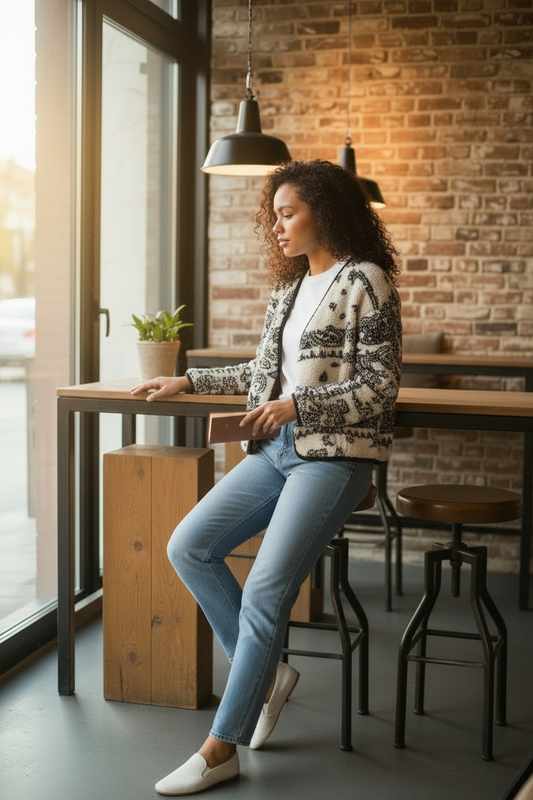 Veste moumoute manches longues Léa