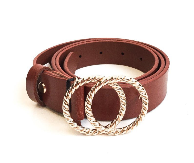 Ceinture double boucles doree