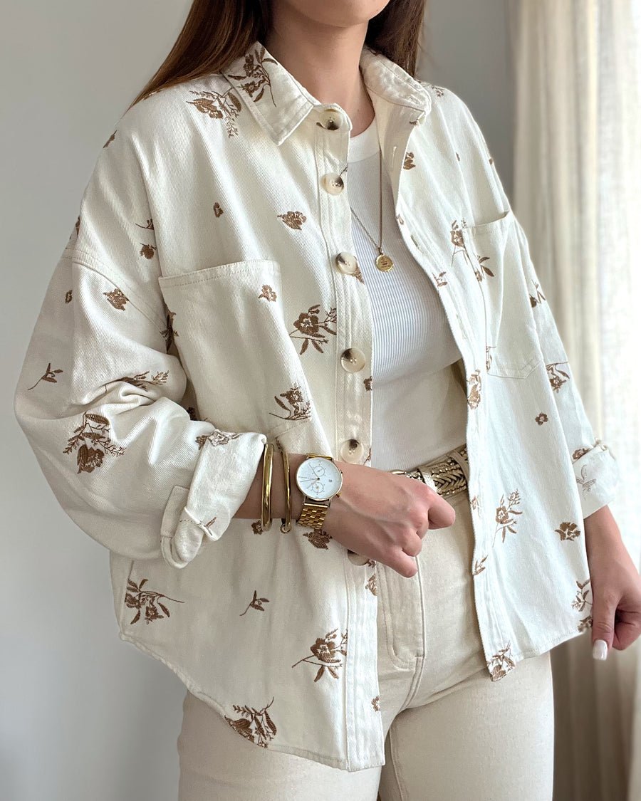 Chemise jean brodée - Esma Shop