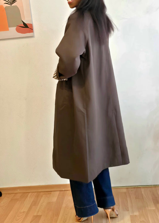 Trench long chocolat