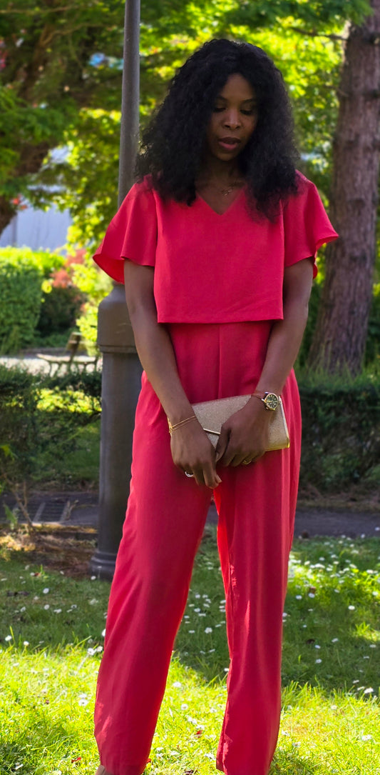 Combinaison Mariette framboise