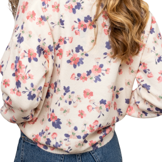 Pull imprimé floral