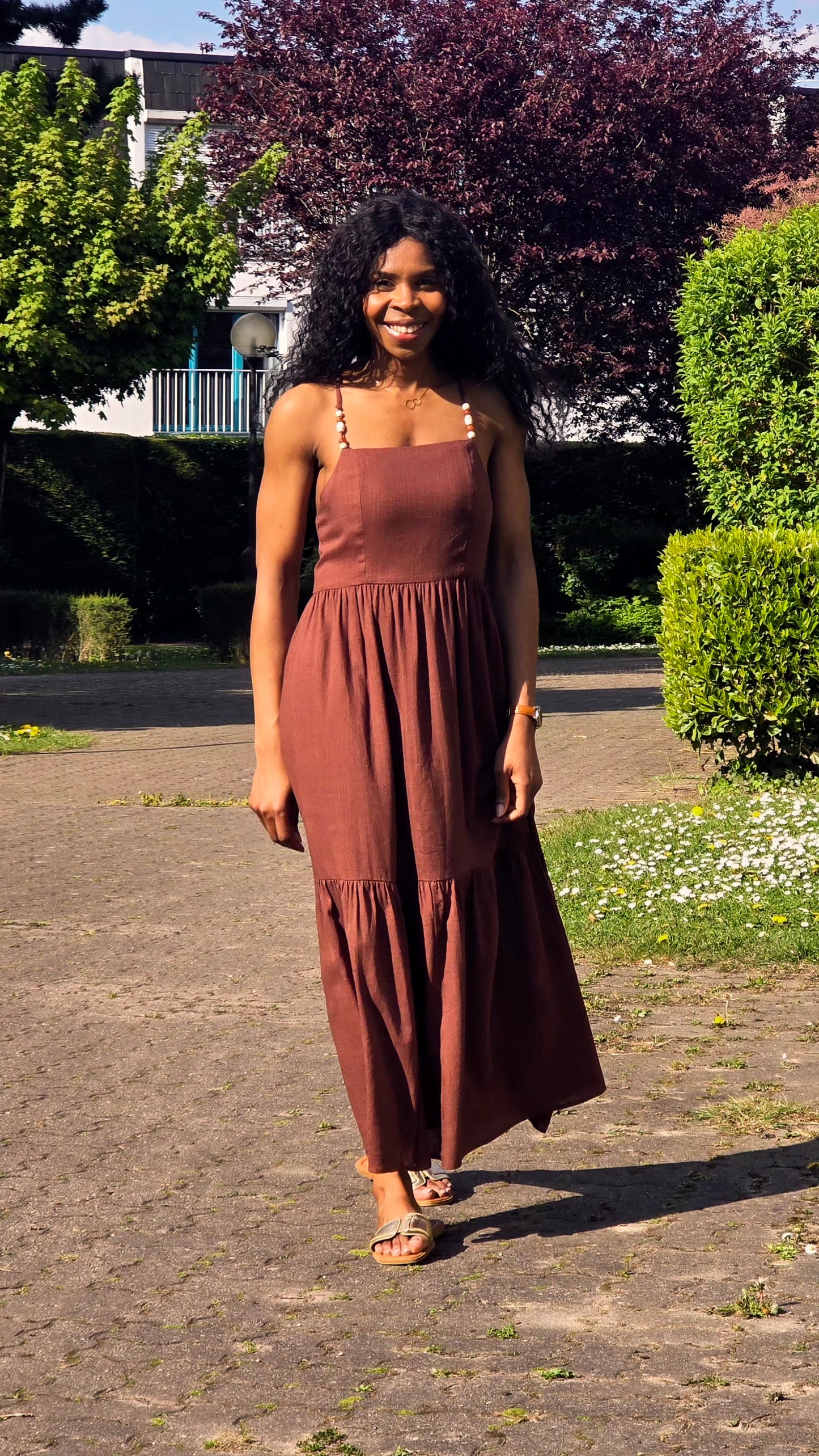 Longue robe à brettelle Inès