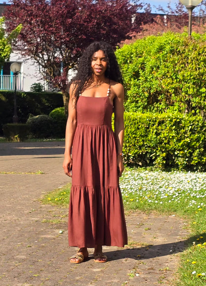 Longue robe à brettelle Inès