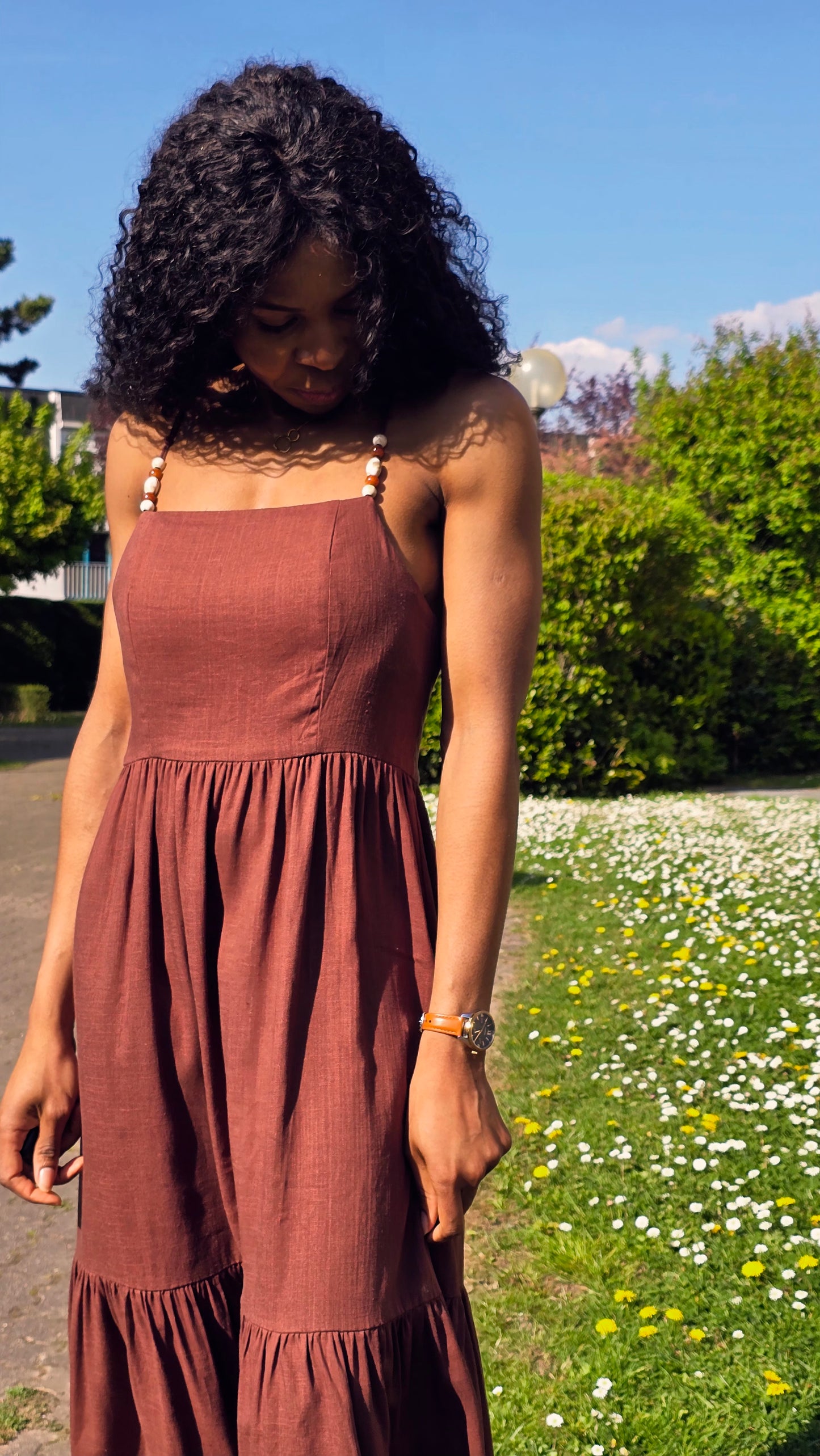 Longue robe à brettelle Inès