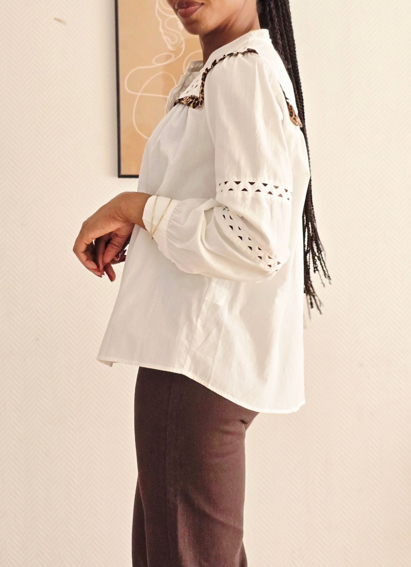 Blouse manches longues ajourées