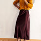 Jupe longue fluide en satin