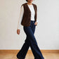 Esma shop  bouton pression et biais finition gilet teddy marron 6. gilet sherpa marron chocolat femme tenue