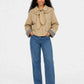 Jean taille haute rayures fines bleu et blanc – Coupe wide