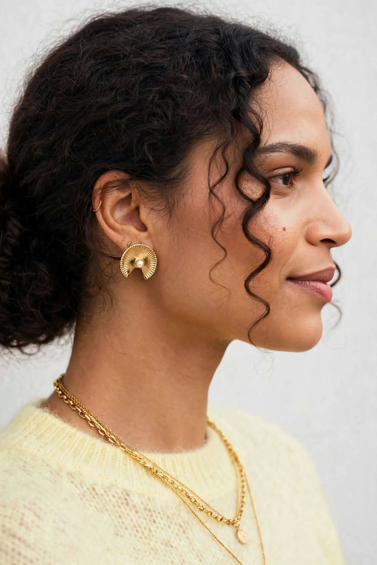 Boucles d'Oreilles Coquillage Shell Acier Inoxydable