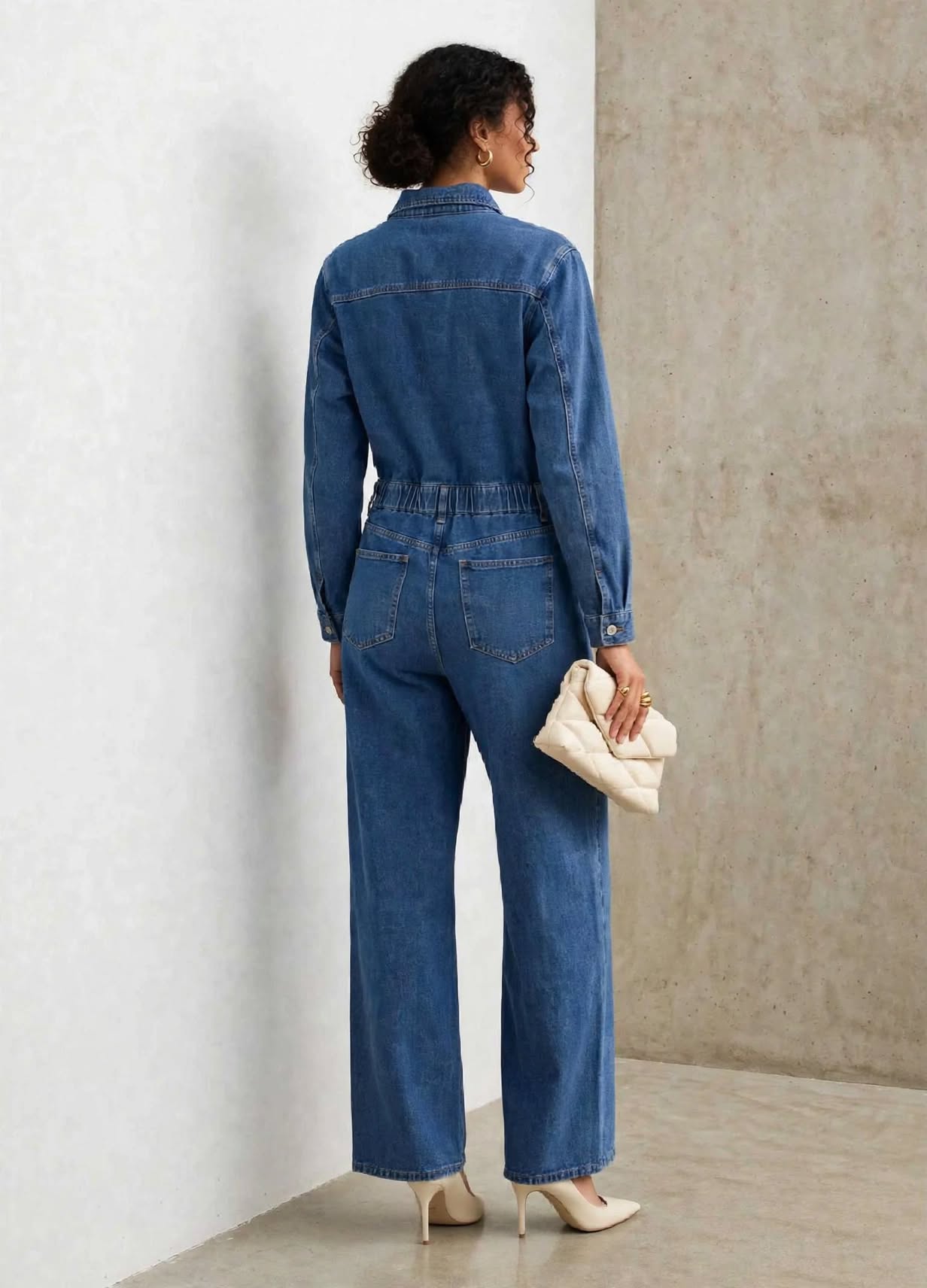 Combinaison en denim – Manches longues