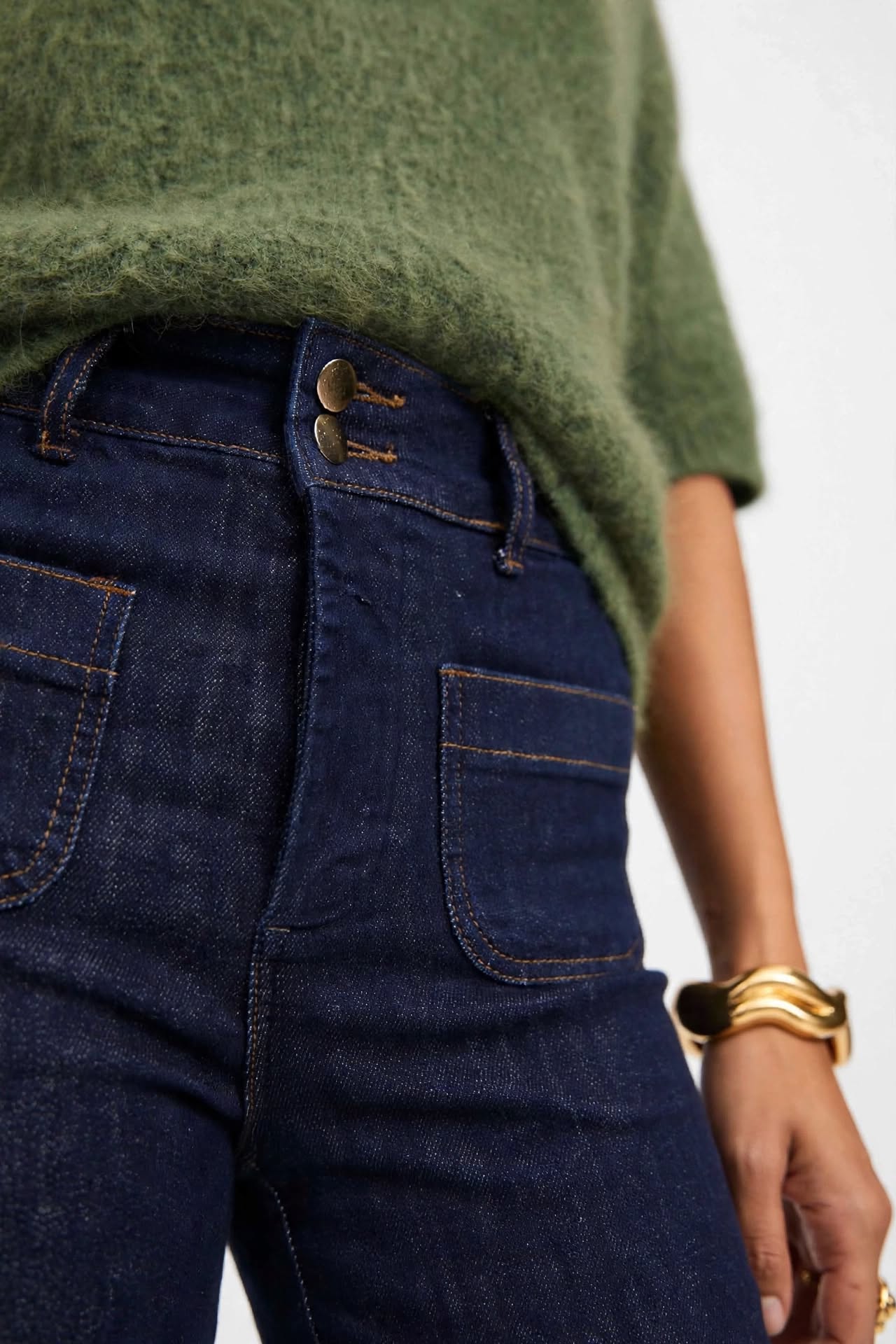 Jean taille haute coupe Flare Elena