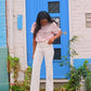 Pantalon blanc femme full leg – Taille haute élégante et fluide