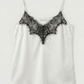 Top Caraco en Satin et Soie avec Détails Dentelle