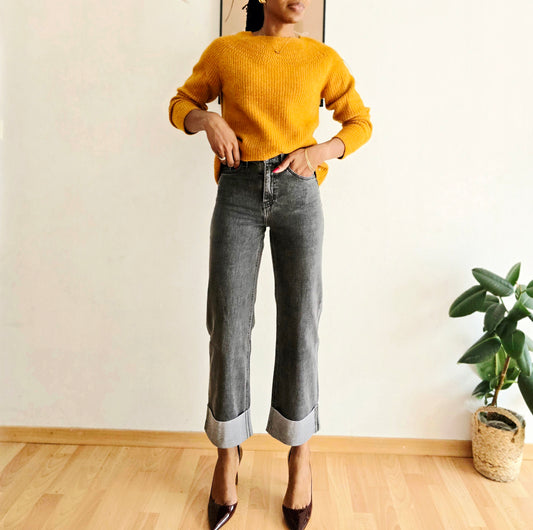 Jean loane esma shop gris à revers gris 