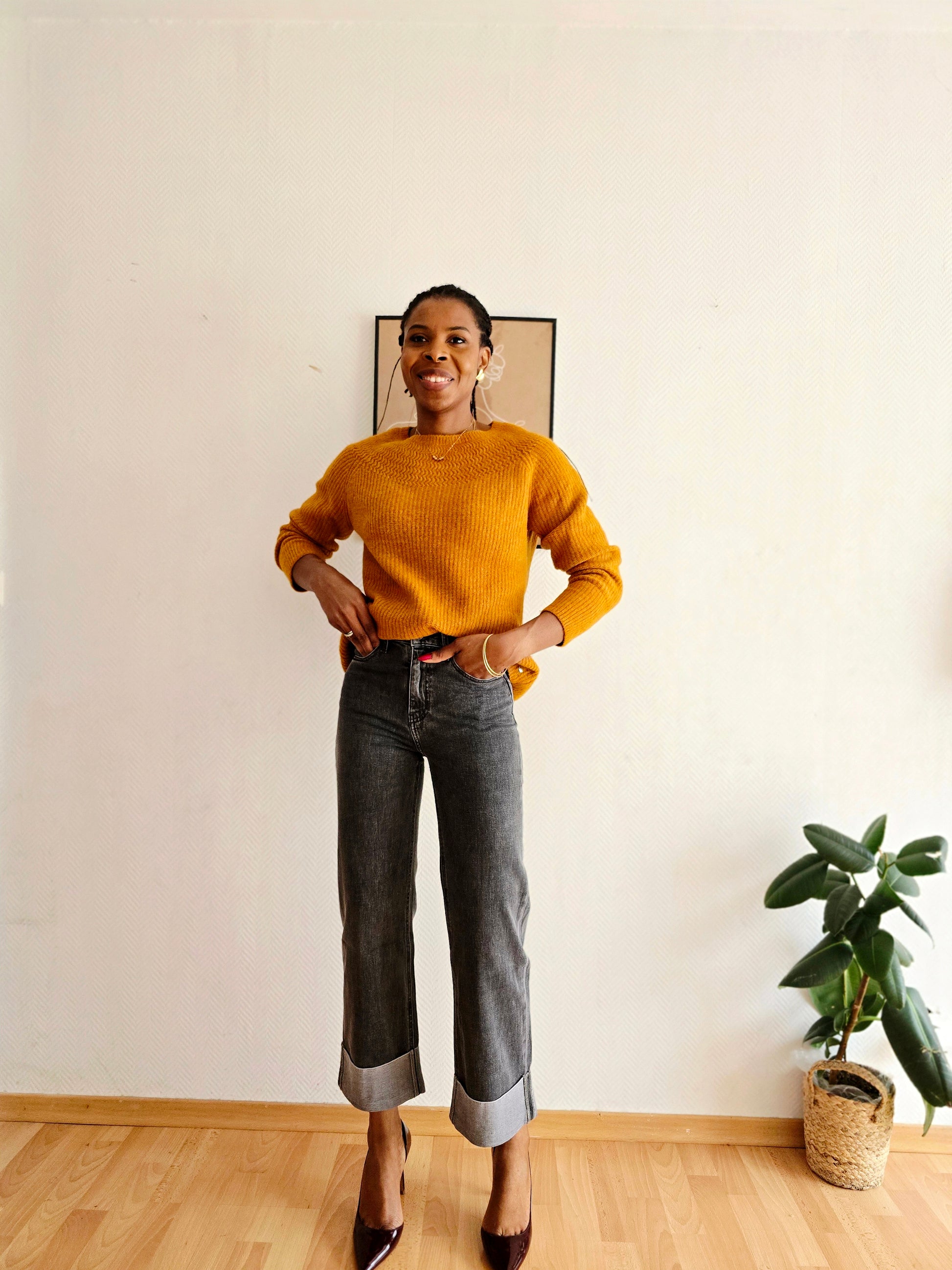 Jean loane esma shop gris à revers  retro