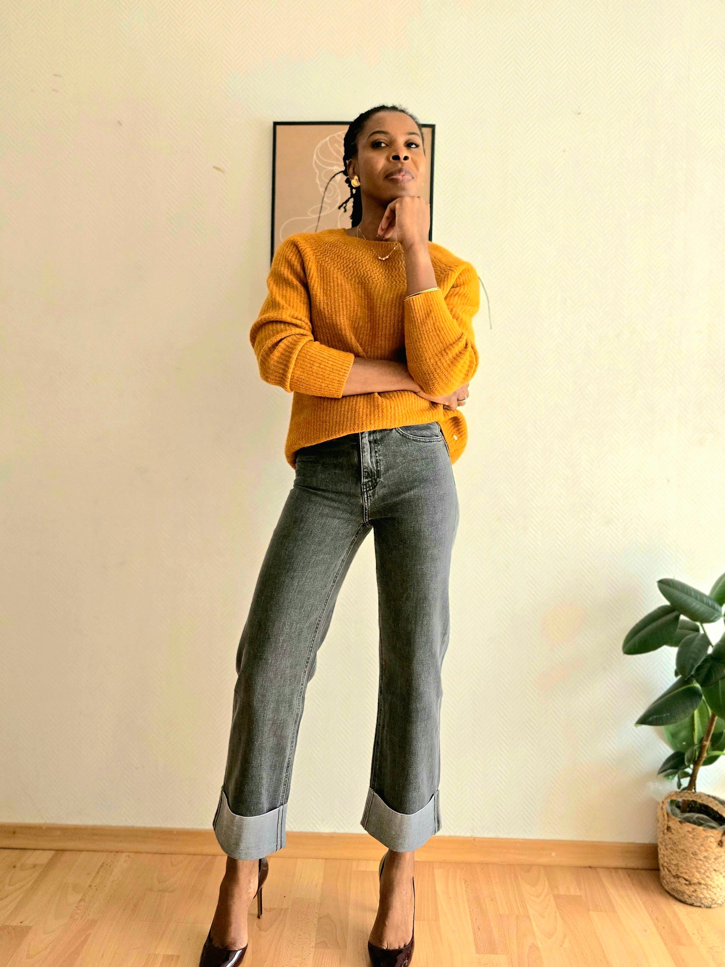 Jean loane esma shop gris à revers 