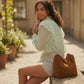 Look estival avec short rayé femme coupe fluide