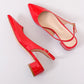 Sandales slingback vernis