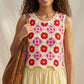 Top en crochet floral