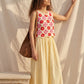 Top en crochet floral