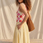 Top en crochet floral