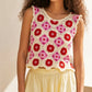 Top en crochet floral