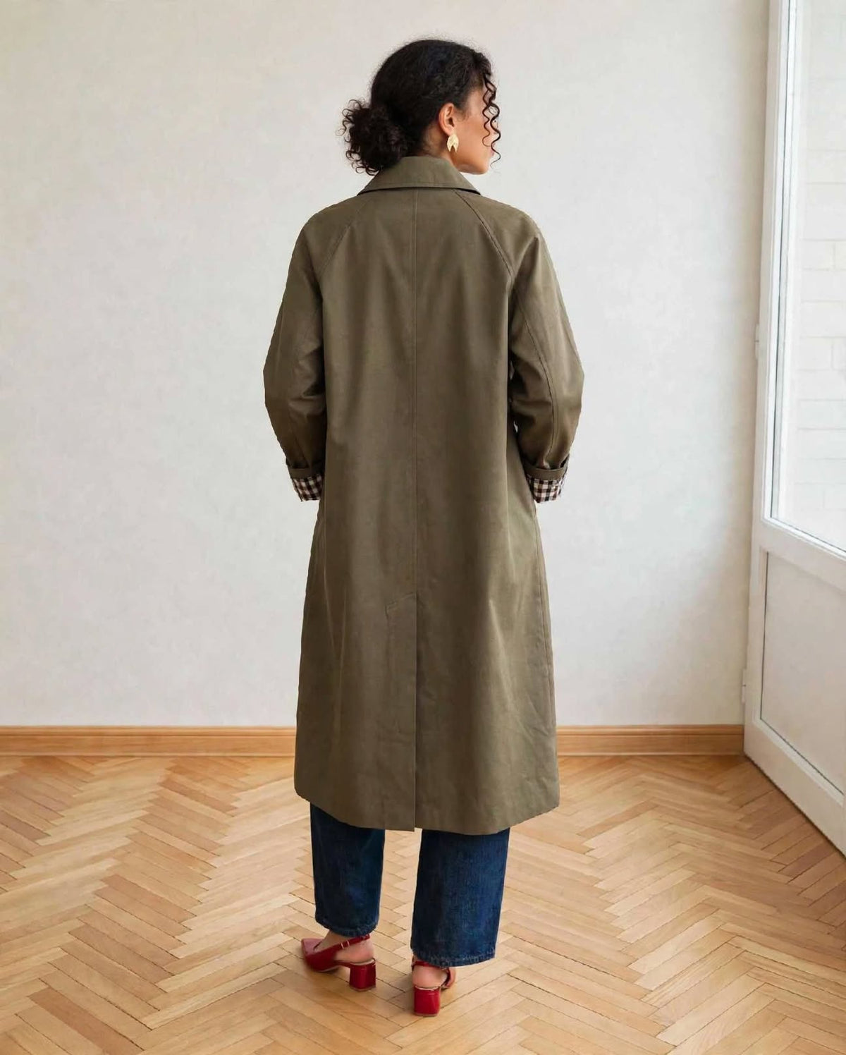 Trench long en coton sylvia