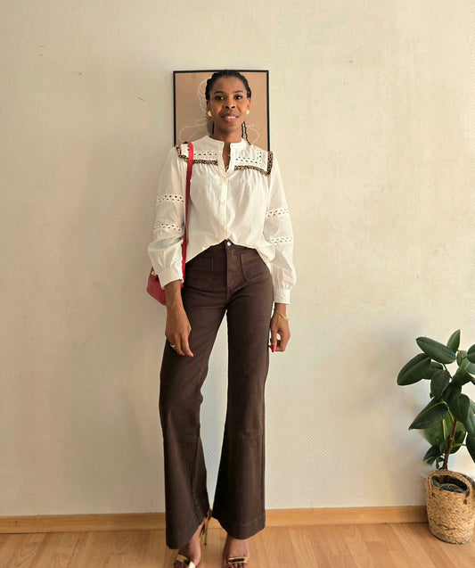 blouse fluide femme détails imprimés tendance esma shop