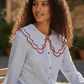 blouse rayures bleues col vareuse face Esma shop