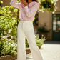 blouse rose tenue casual femme tendance