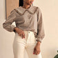blouse vichy femme marron et blanc col vareuse esm shop 