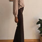 blouse vichy femme marron et blanc col vareuse en coton 