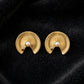boucles oreilles demi coquillage acier inoxydable dore femme