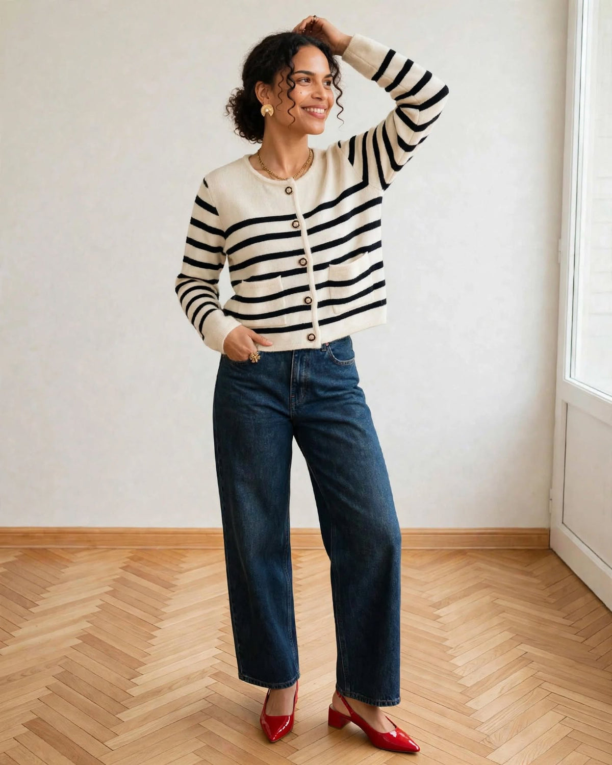 esma shop cardigan colette rayé marinière
