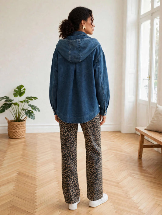dos veste en jean chloé  capuche esma shop coupe oversize