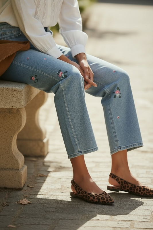 

jean broderie fleurs femme

jean brodé look casual chic