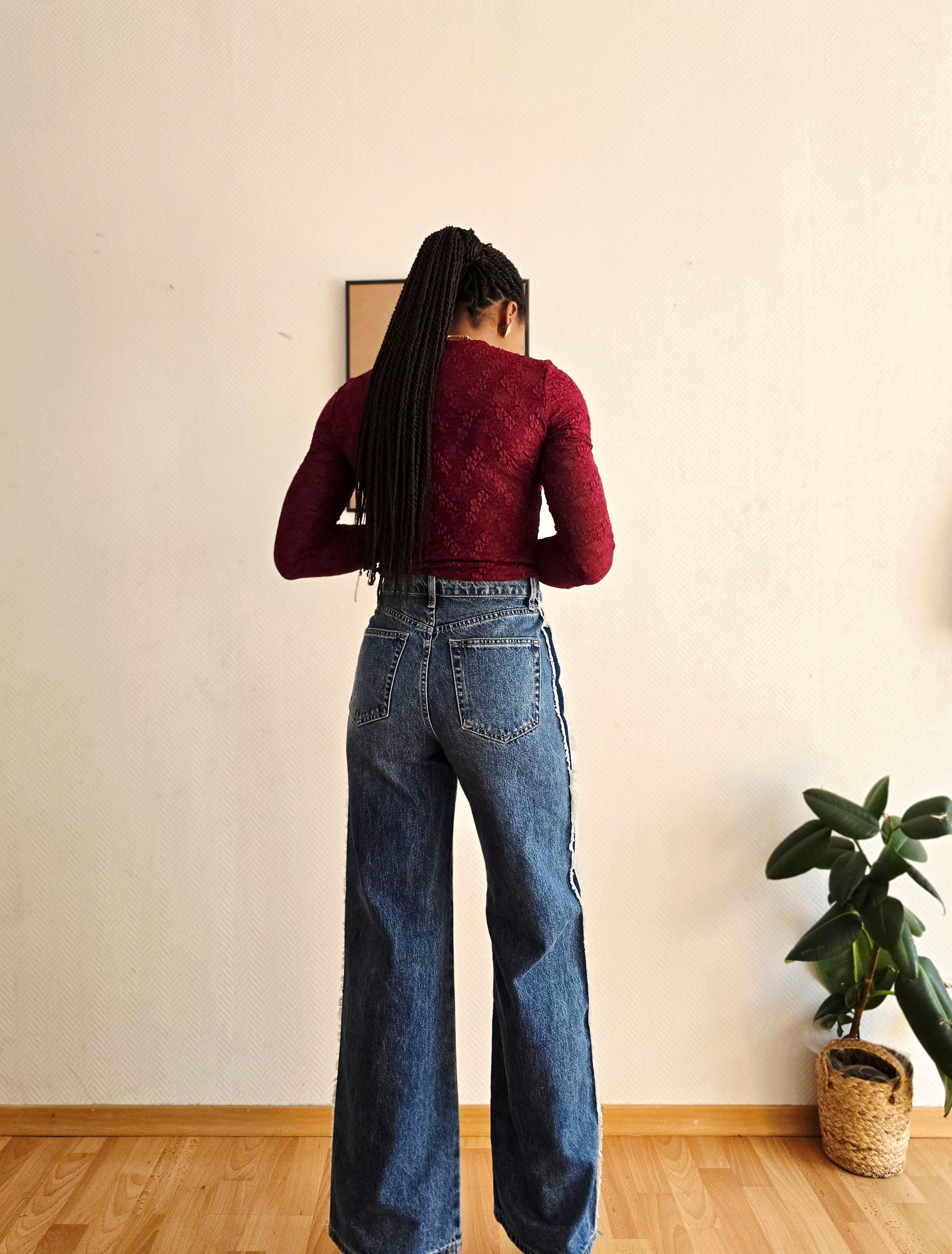 jean straight taille haute femme look urbain esma shop