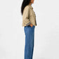 pantalon jean taille haute full leg