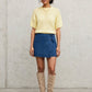 jupe jean longue fendue femme boutons chinois face denim brut