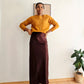 jupe longue femme satin chocolat fluide chic esma shop