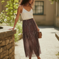 jupe sequins profil coupe midi