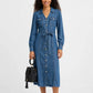 look robe midi jean avec bomber leopard Esma Shop