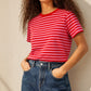 T-shirt Coton Rayé Rose et Rouge – Martinière