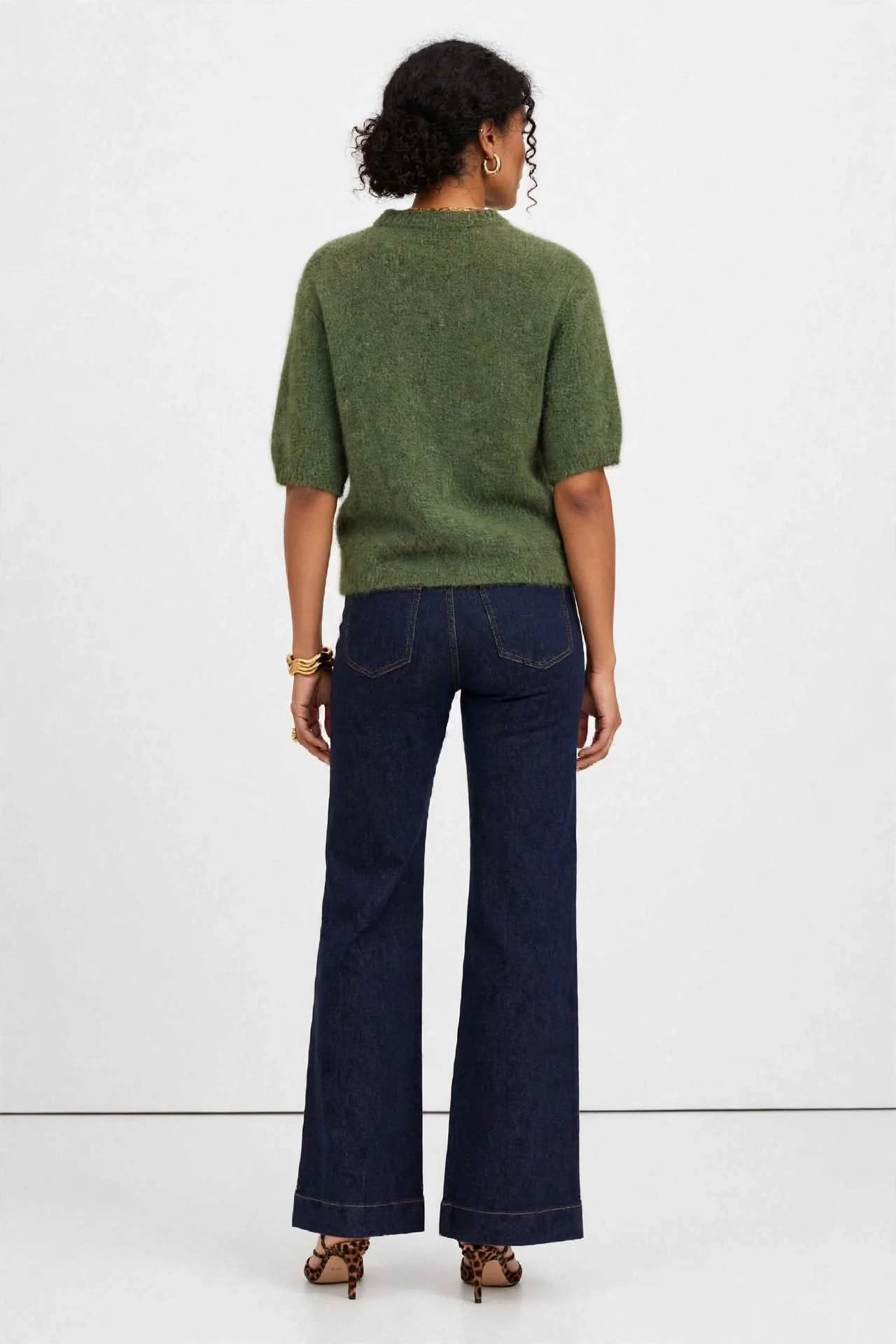 Pull maille douce  manches courte